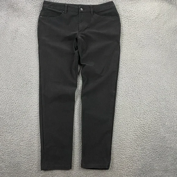 Lululemon ABC Slim-Fit 5 Pocket Pant Utilitech Mens 34x32 Black 5-Pocket M5ABNS - Picture 1 of 10
